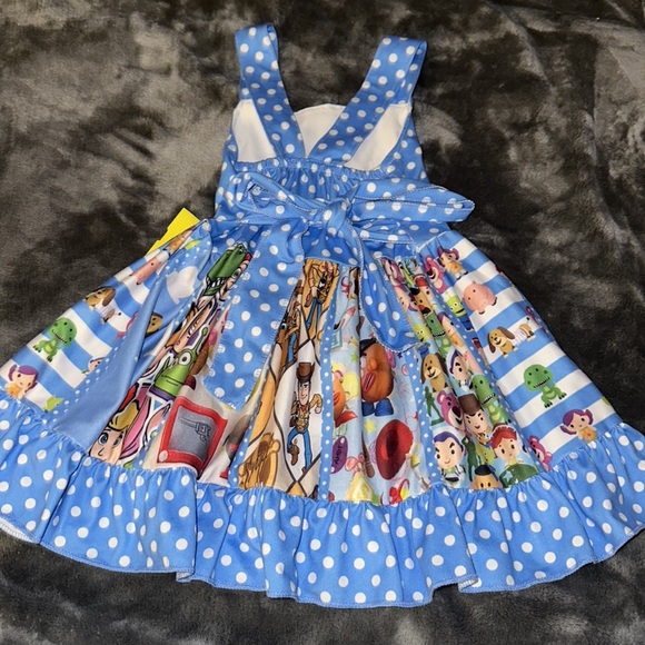 Boutique Disney Toy Story Girls Sleeveless Panel Twirl Dress size 6/12m - Picture 4 of 4